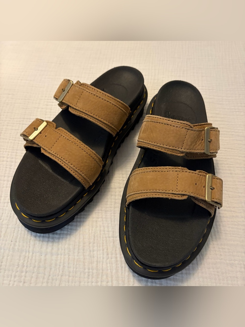 Doc Marten Myles Leather Platform Adjustable Sandals Sz 39 Mens 7 Ladies 8 9